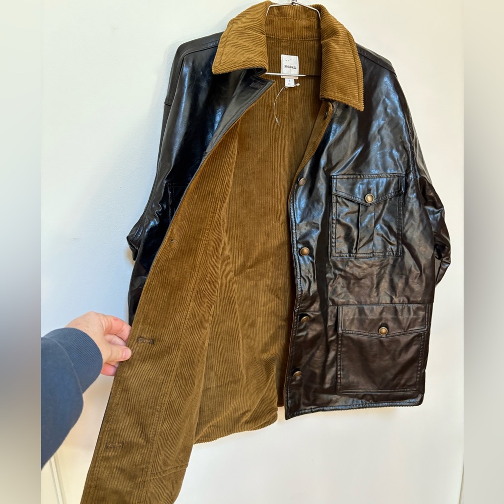 NWOT Maeve Patent Chore Jacket Size Small - Picture 14 of 15